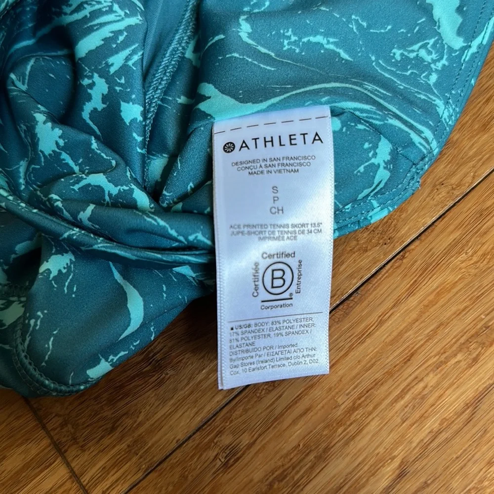 Athleta Ace Printed Tennis Skort 13.5" Ripple Marble Borealis Size Small - Picture 8 of 10
